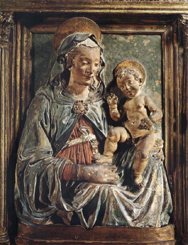 Andrea della Verrocchio Madonna aand child Sweden oil painting art
